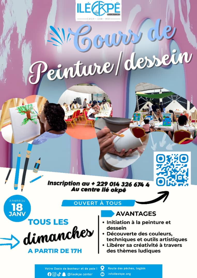 Affiche — Cours de Peinture et Dessin à Ilé Ôkpè