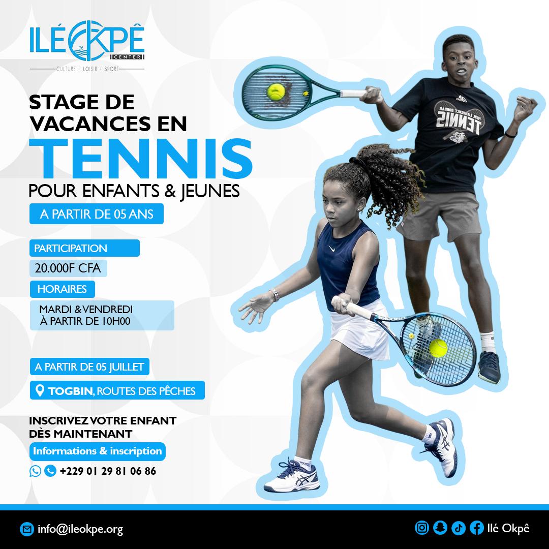 Affiche — Stage de vacances en Tennis à Ilé Ôkpè